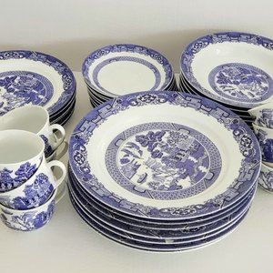 Royal Cuthbertson “Blue Willow” China Dishes
